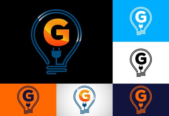 Download Initial Alphabet G with an Electric Bulb - Electric Collection