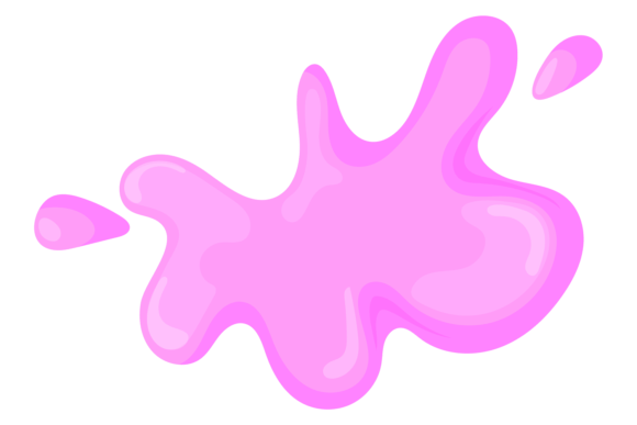 Download Gum Splash. Pink Glossy Paint Cartoon Sp - Glossy Collection