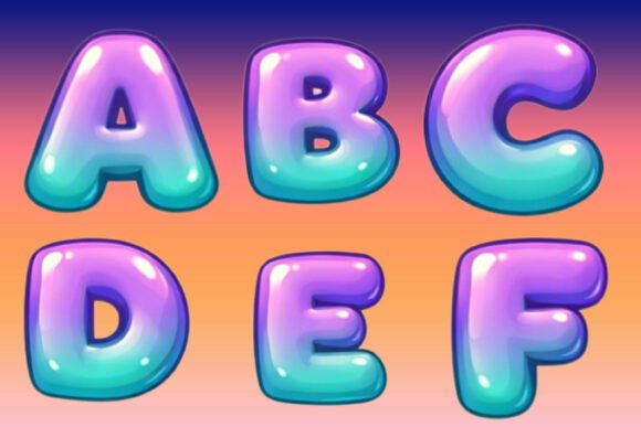 Download Glossy Bubble Alphabet Letters a to Z - Premium Resources