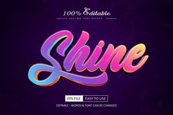 Download Shine Text Effect Editable Glossy Text S - Glossy Collection