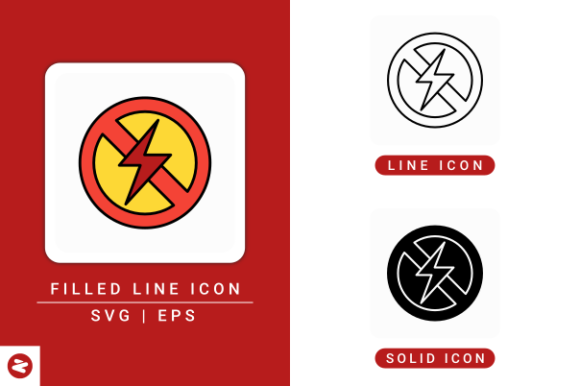 Download Electricity Ban Icons Set - Electric Collection