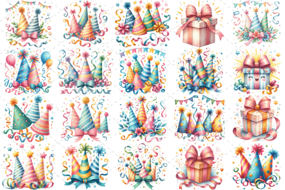 Download PartyJoy Watercolor Celebration Bundle - Watercolor Collection