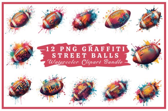 Download Graffiti Street Ball Watercolor Bundle - Watercolor Collection
