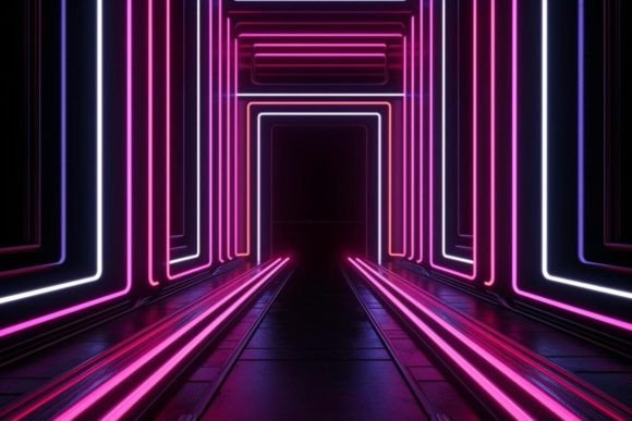 Download Neon Tunnel Neon Background - Premium Resources