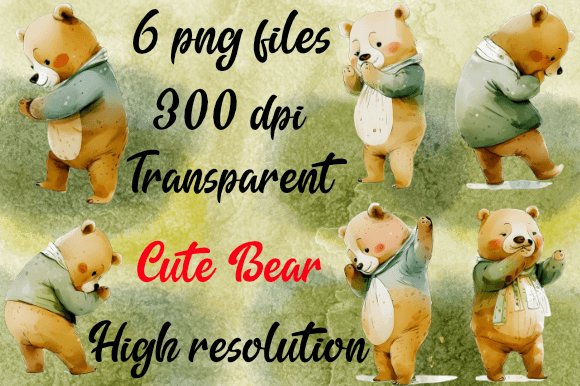 Download Cute Watercolor Bear; Unique - Watercolor Collection