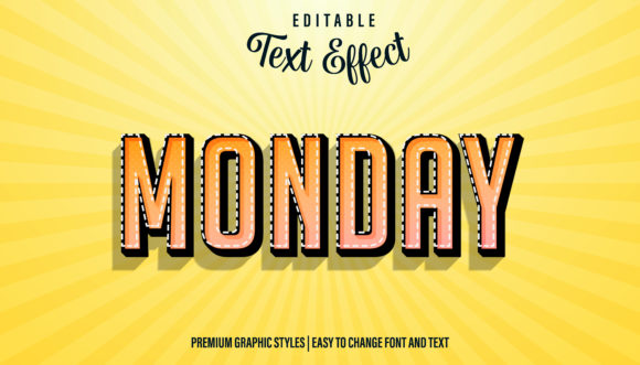 Download Day of the Week-Illustrator Text Effect - Illustrator text effect Collection