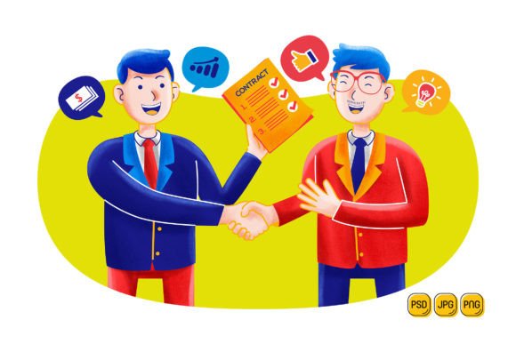 Download Two Businessmen Deal Contract - Deal Collection